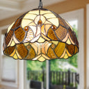 10" W Halston Traditional Amber Dome Shade Pendant Light