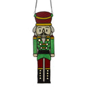 14"H Hans the Holiday Nutcracker Stained Glass Window Panel