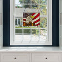 Americana Eagle Stained Glass Window Panel