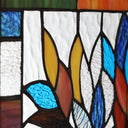 18"H Tiffany Style Stained Glass Mystical World Tree Window Panel