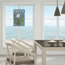 River of Goods 18-Inch Majestic Crane Stained Glass Window Panel