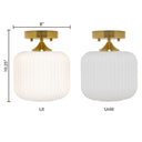 10.25"H Jeanine Globe Ceiling Light