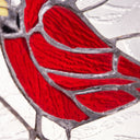 11"H Carol the Cardinal Stained Glass Window Panel