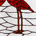 12.5" H Flamingos Stained Glass Window Panel