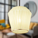 6.75" W Ken Glam Light Yellow and Gold Geometric Shaped Glass Shade Pendant