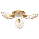 24"W Noelle Gold Leaf Shade Ceiling Light