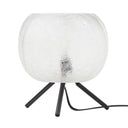 11.5" H Libby Black Tripod Table Lamp with a Textured Clear Glass Globe Shade