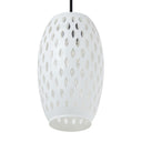 6" W Austin Glam White and Clear Glass Globe Shade Pendant Light