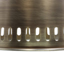 13"H Pierced Brushed Metal Cone 1-Light Pendant