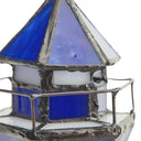 10.4" H Camden Stained Glass Lighthouse Accent Lamp. Close up