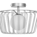 13"W Lucai Caged Globe Shade Ceiling Light Silver or Gold