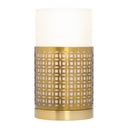11"H Xander Gold Round Shade Hurricane Lamp