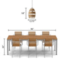 12.75" W 1-Light Kasey Rattan and Metal Pendant