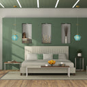 10" W Bouvier Metal and Stained Glass Pendant Light