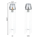 Leticia River of Goods White Metal and Silver Glass Bowl 61-Inch Floor Lamp