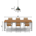 12" W 1-Light Orlando Faux Blue Patina Metal Pendant