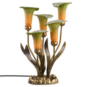 20"H Hand Blown Glass 5 Calla Lily Uplight Accent Lamp -Off