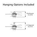 52" W Lark Tiffany Stained Glass Blue and Oil Rubbed Bronze Ceiling Fan with Remote Control