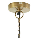 16" W Abby Glam Gold Globe Shade Pendant Light with Oval Metal Cutouts