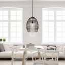 18.5"H Woven Modern Cage Oversized 1-Light Pendant