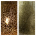 13" W Priscilla Antique Gold Punched Metal Pendant Lamp