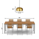 Sibyl 17.75"W Star-Shaped Cutout Gold Pendant Light