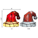 7.75"H Santa Hat Stained Glass Novelty Lamp