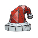 7.75"H Santa Hat Stained Glass Novelty Lamp