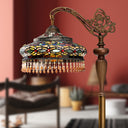 59" H Parisian Tiffany Stained Glass Umbrella Shade Floor Lamp