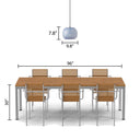 9.8" W Betty Glam Handblown Blue & White Globe Shade Pendant