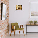 14" W Bruce Gold-Tone Metal Pendant