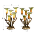 20"H Hand Blown Glass 5 Calla Lily Uplight Accent Lamp