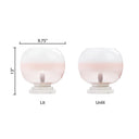 13' H Emily White and Pink Ombre Stacked Base Globe Shade Accent Lamp - River of Goods