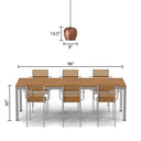 8" W Urban Copper Globe Shade Pendant Light