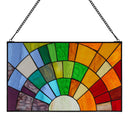 12"H Tiffany Style Stained Glass Rays of Sunshine Window Panel