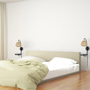 32.75”H Candlestick Wall Sconce with Tan Rattan Shade
