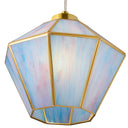 10" W Bouvier Metal and Stained Glass Pendant Light