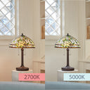 25.75" H Daffodil Tiffany-Style Stained Glass Table Lamp