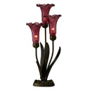 21.5" H Lily 3 Light Table Lamp. Lit