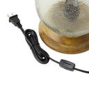 14.5" H 1-Light Lizzy Glass and Wood Accent Lamp