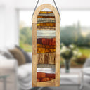36" H Oversized Geometric Stained Glass Window Panel