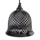 7" W Drake Black Hand Blown Glass Bell Shade Pendant Light
