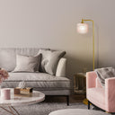 63"H Rowan Globe Shade Floor Lamp