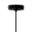 19.5" W Lisa Industrial Black and White Dome Shade Pendant