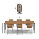 20"H Baywater Cylinder 1-Light Rope Pendant