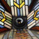 71"H Stained Glass Mission Style Southwestern Torchiere