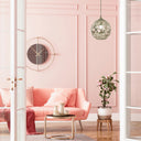 16" W Jillian Industrial Abstract Nickel Metal Globe Shade Pendant Light