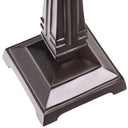 21" H Amberly Tiffany-Style Stained Glass Empire Shade Candlestick Table Lamp - Close up of base