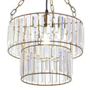 12" W 1-Light Constance Glass and Metal Pendant