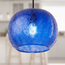 9.8" W Marley Glam Blue Handblown Glass Globe Shade Pendant Light